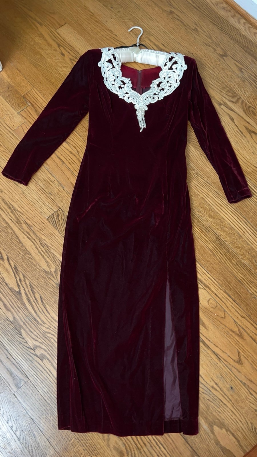 Vintage Scott McClintock Burgubdy Velvet Dress