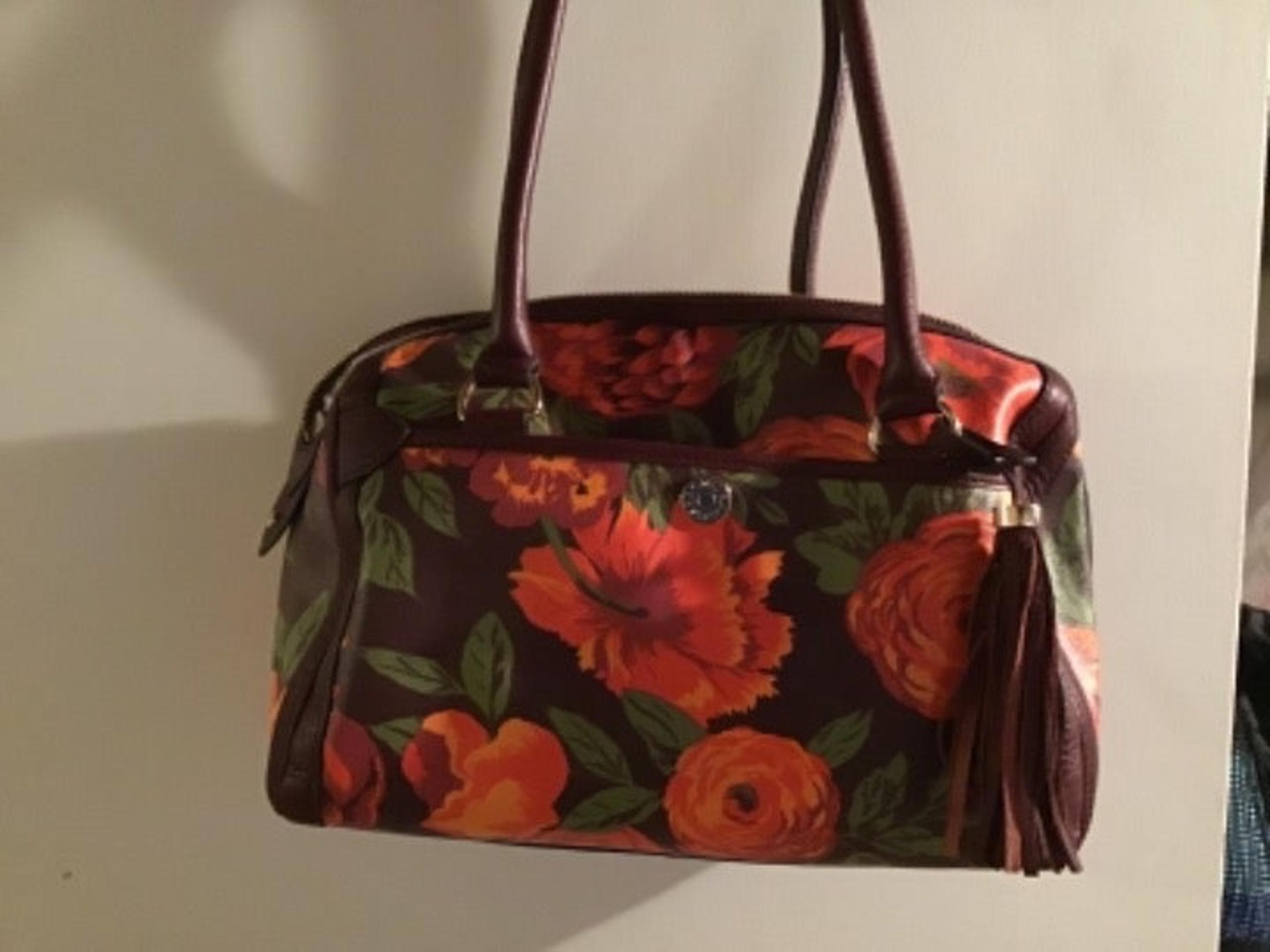 Isaac Mizrahi floral handbag
