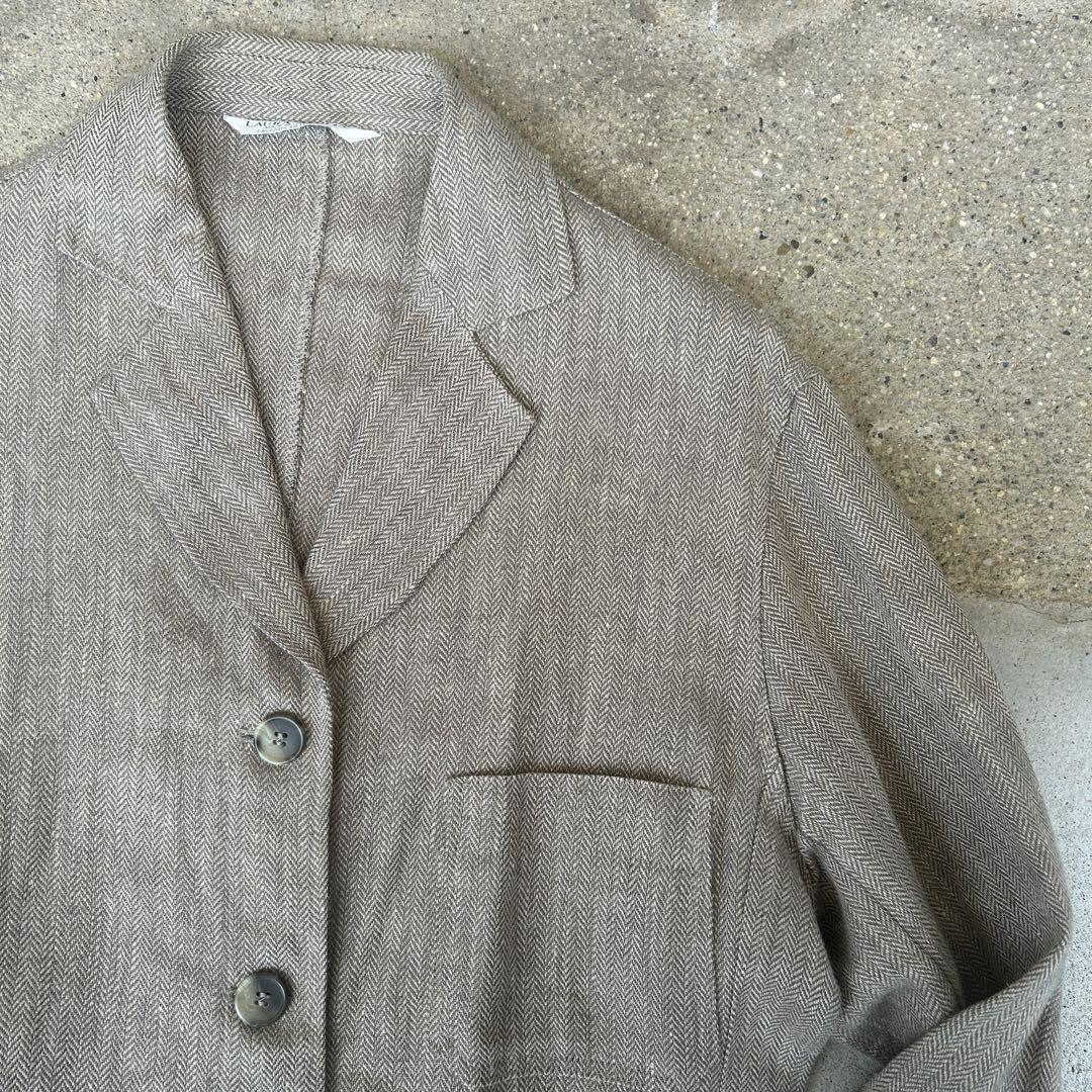 LAURA ASHLEY Herringbone Tailored Jacket Linen French