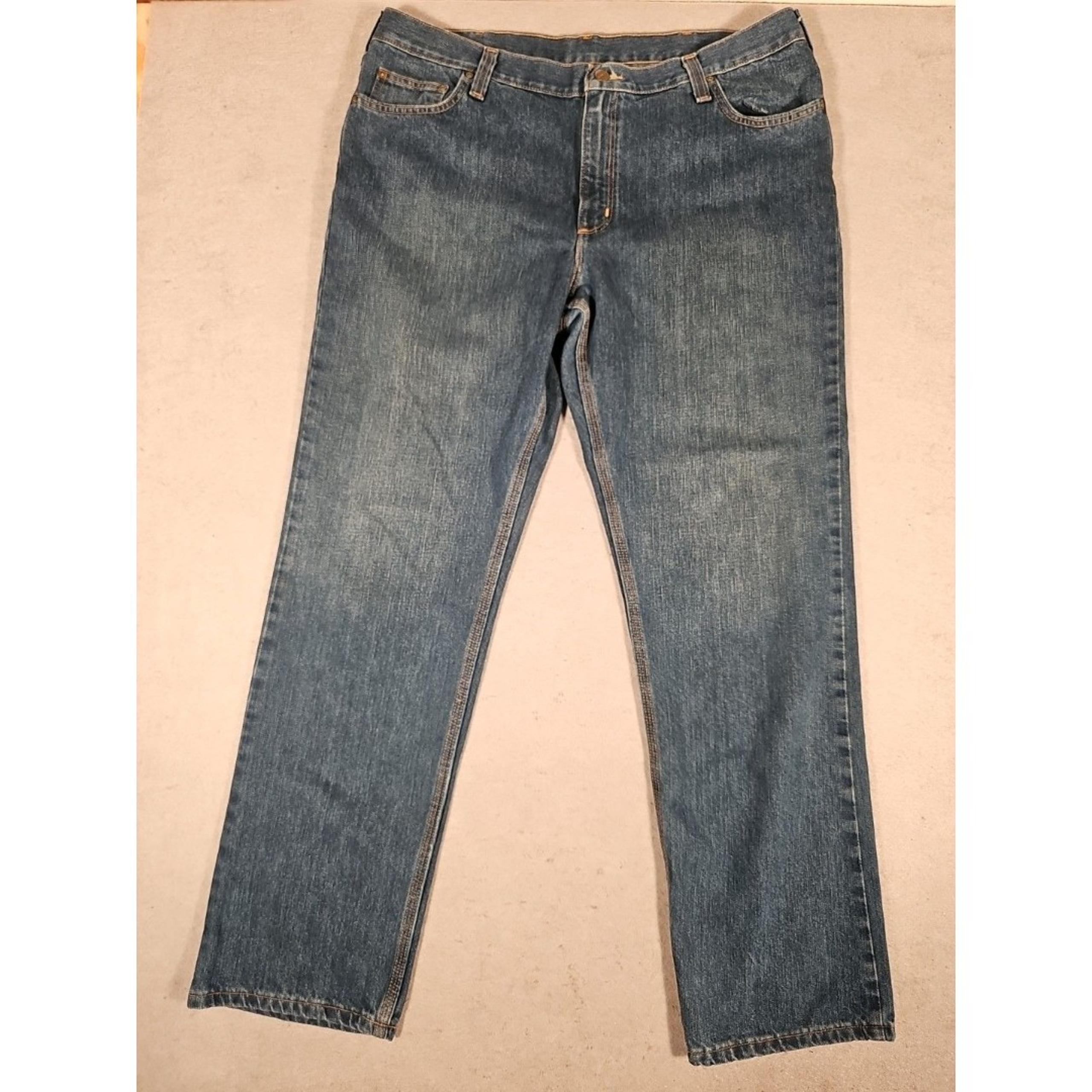 CARHARTT BLUE JEANS Size 40 X 32 RELAXED FIT RN#14806 Denim