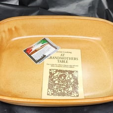 De Silva Terre D'Umbria Terracotta Baking Casserole Pan 12x8x2in w Recipe Book