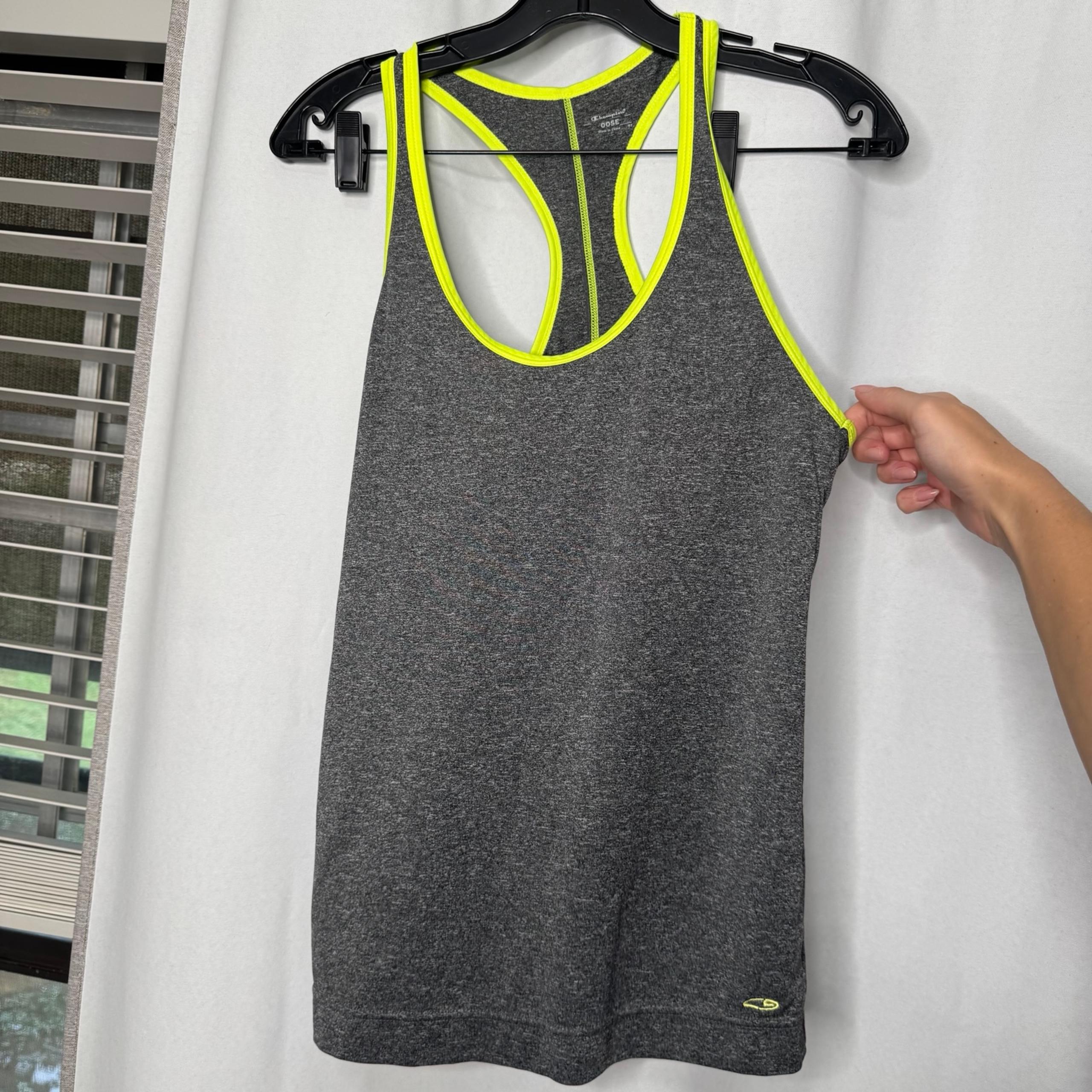 C9 Champion Tank Top Gray/Green Athletic Fitness Workout Size Small