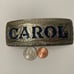 Vintage Metal Belt Buckle, Carol, Caroline, Nice Western Design, 4 3/4 x 1 3/4