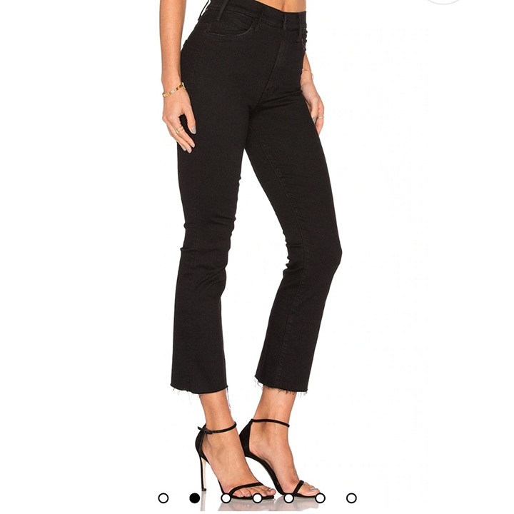 Mother jeans black hustler ankle fray not guilty bootcut flare 23