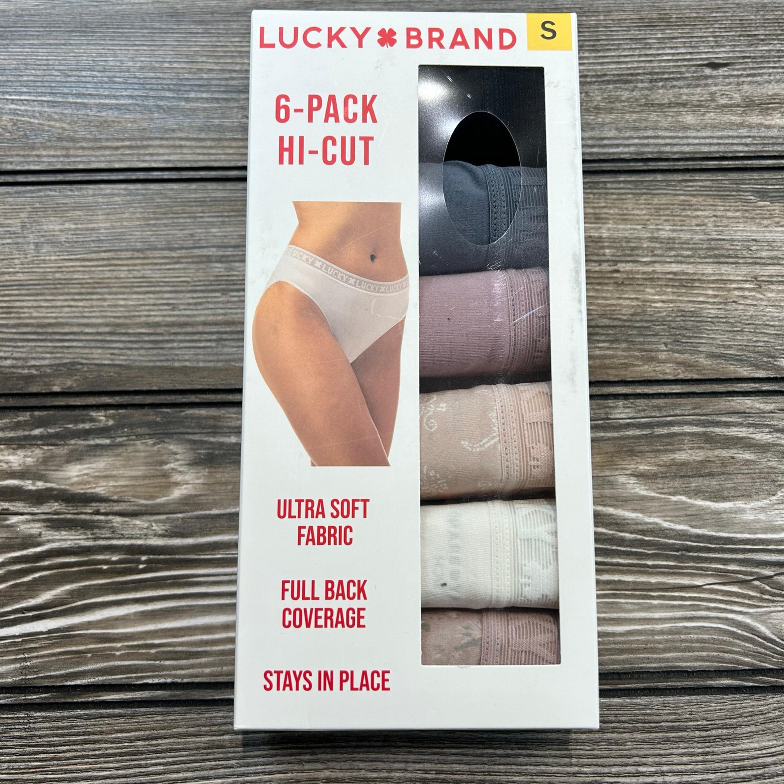 Women's Lucky Brand Hi-Cut Panties 6Pack - Multi-Color - Small