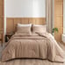 ROSGONIA Taupe brown comforter set (twin size)