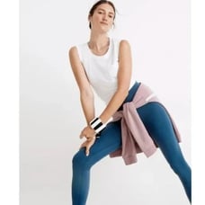 NWT Madewell mwl form high rise Leggings Blue Hematite XS