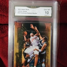 Lebron james rookie 2003 freshmen year grade 10 ud cavs lakers nba