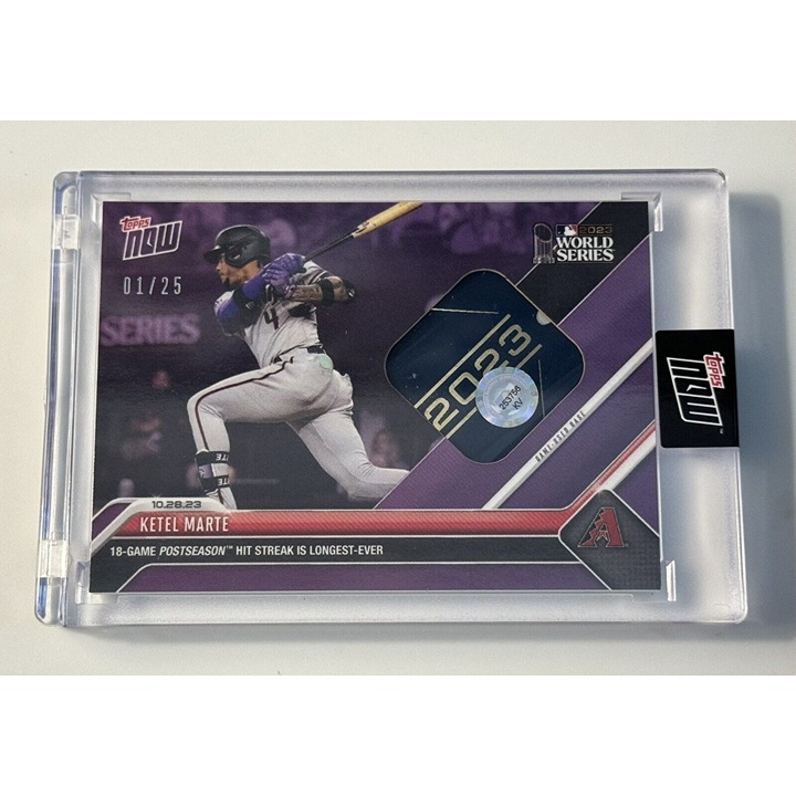 2023 MLB TOPPS NOW 1/25 Ketel Marte Game Base Relic Card #1055D D’Backs IN HAND