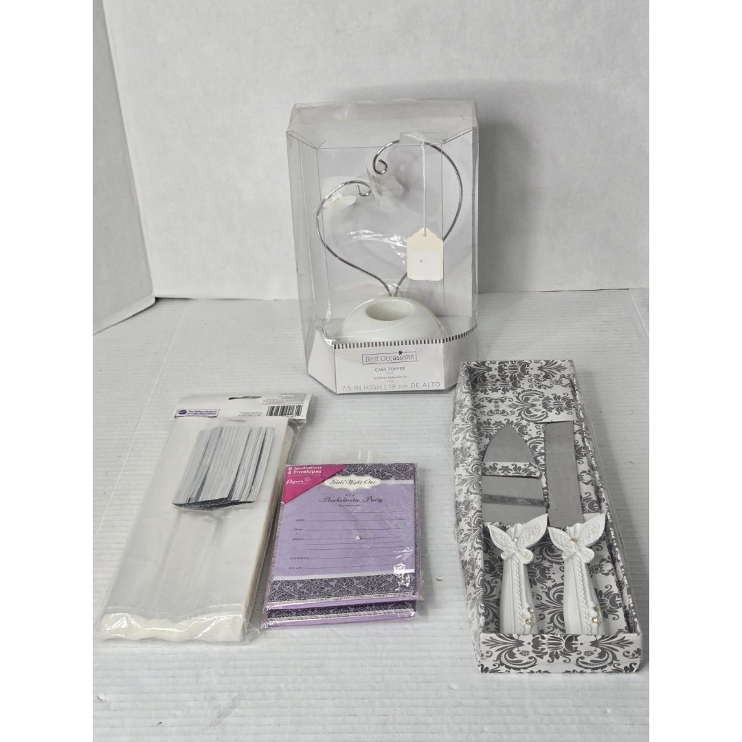 Mixed Lot Butterfly Cake Topper Wedding Cake Cutting Set, Party Invites