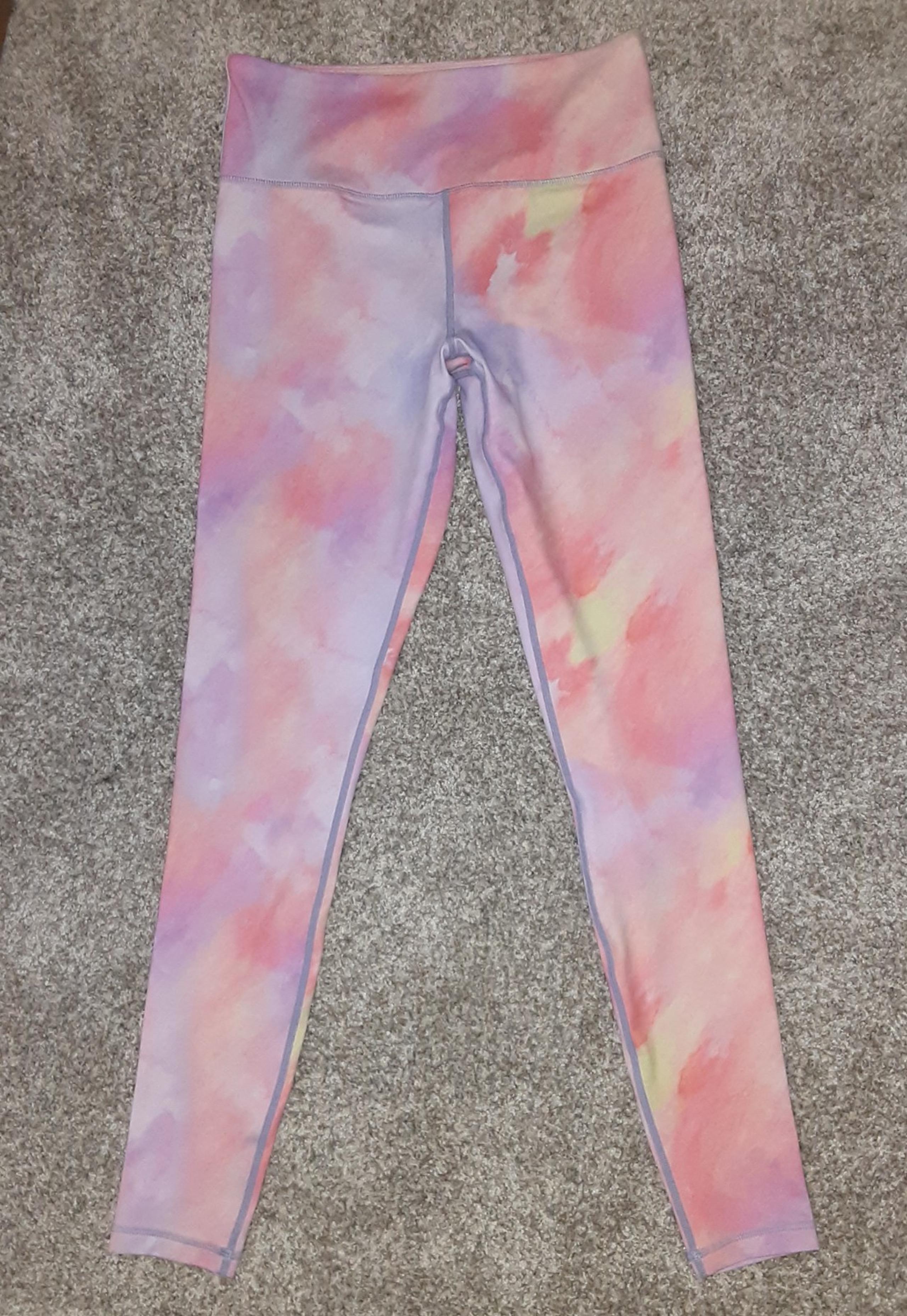 ZYIA ACTIVE Women  Pink Multi Tie Dye Sorbet Sunset Light N Tight Leggings 6-8