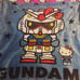 Blue Gundam Hello Kitty throw blanket