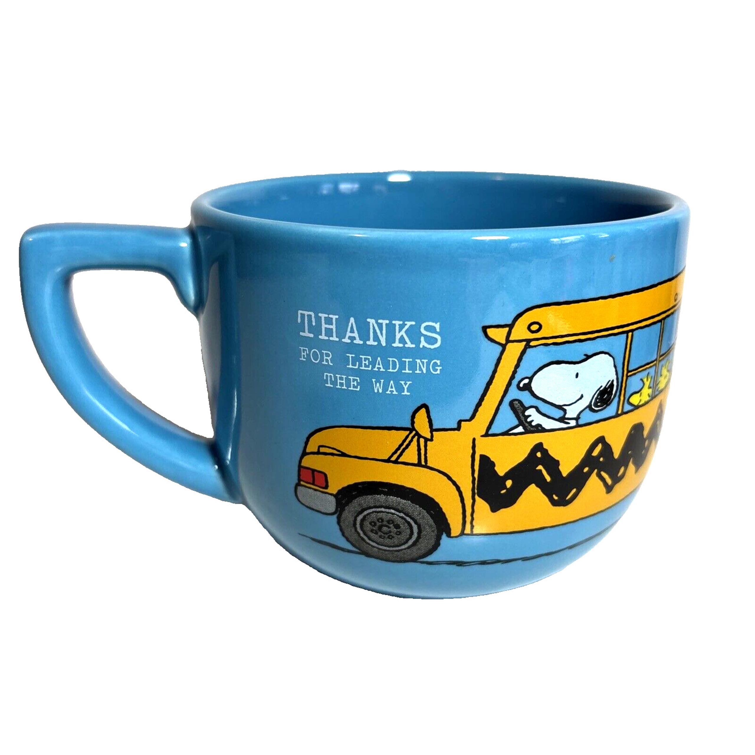Bus Driver Snoopy Woodstock School Bus Hallmark Peanuts Mug Cup 20 oz Large Size