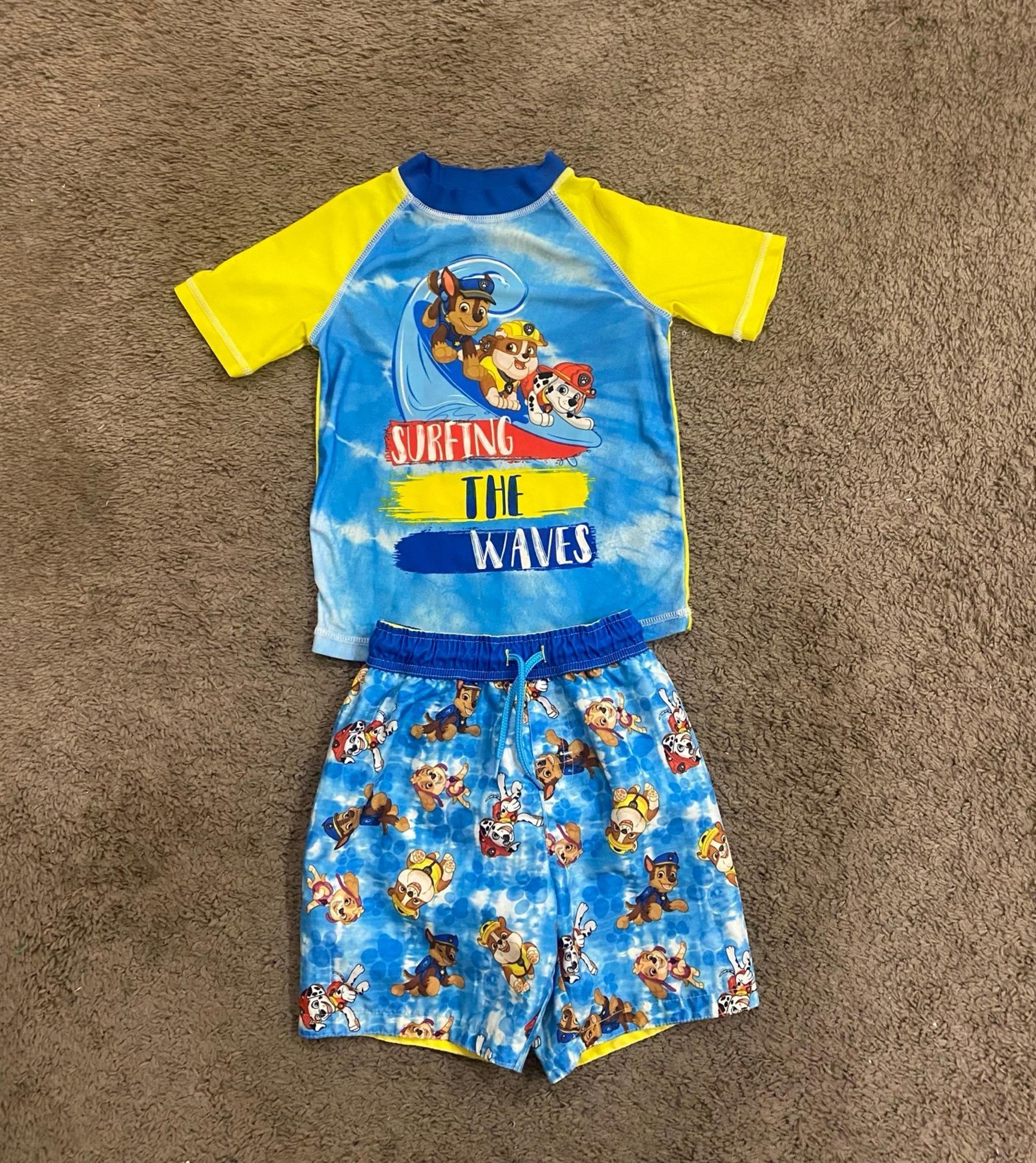 Boys Paw Patrol Surfing the Waves Swim Set size 4t