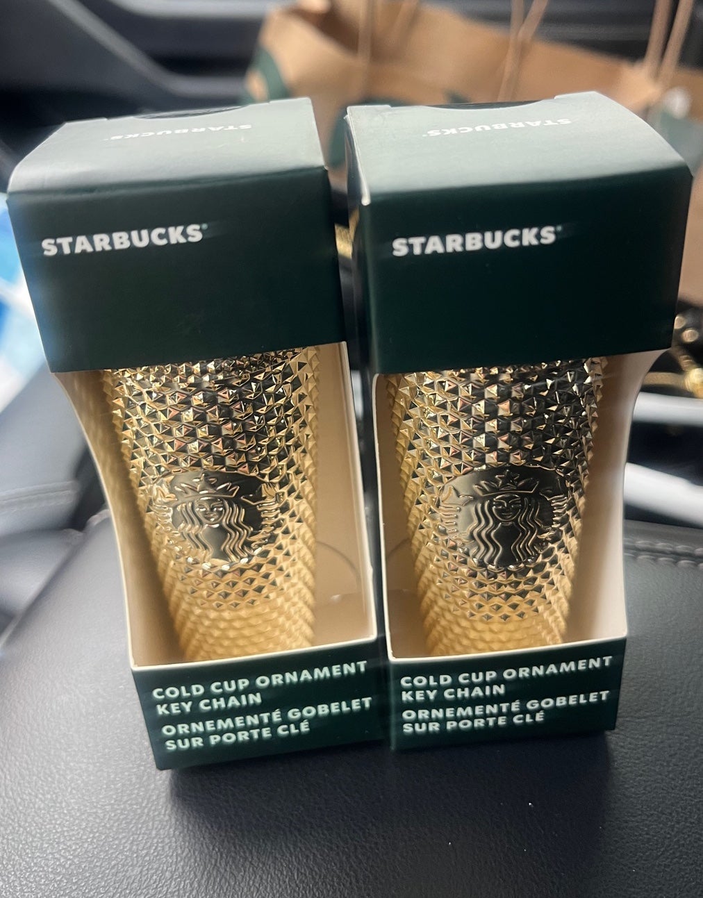 Starbucks tumbler ornament keychains