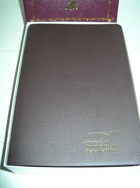 KJV EXPOSITOR'S STUDY BIBLE w/CONCORDANCE JIMMY SWAGGART~ Genuine LEATHER SIGNED