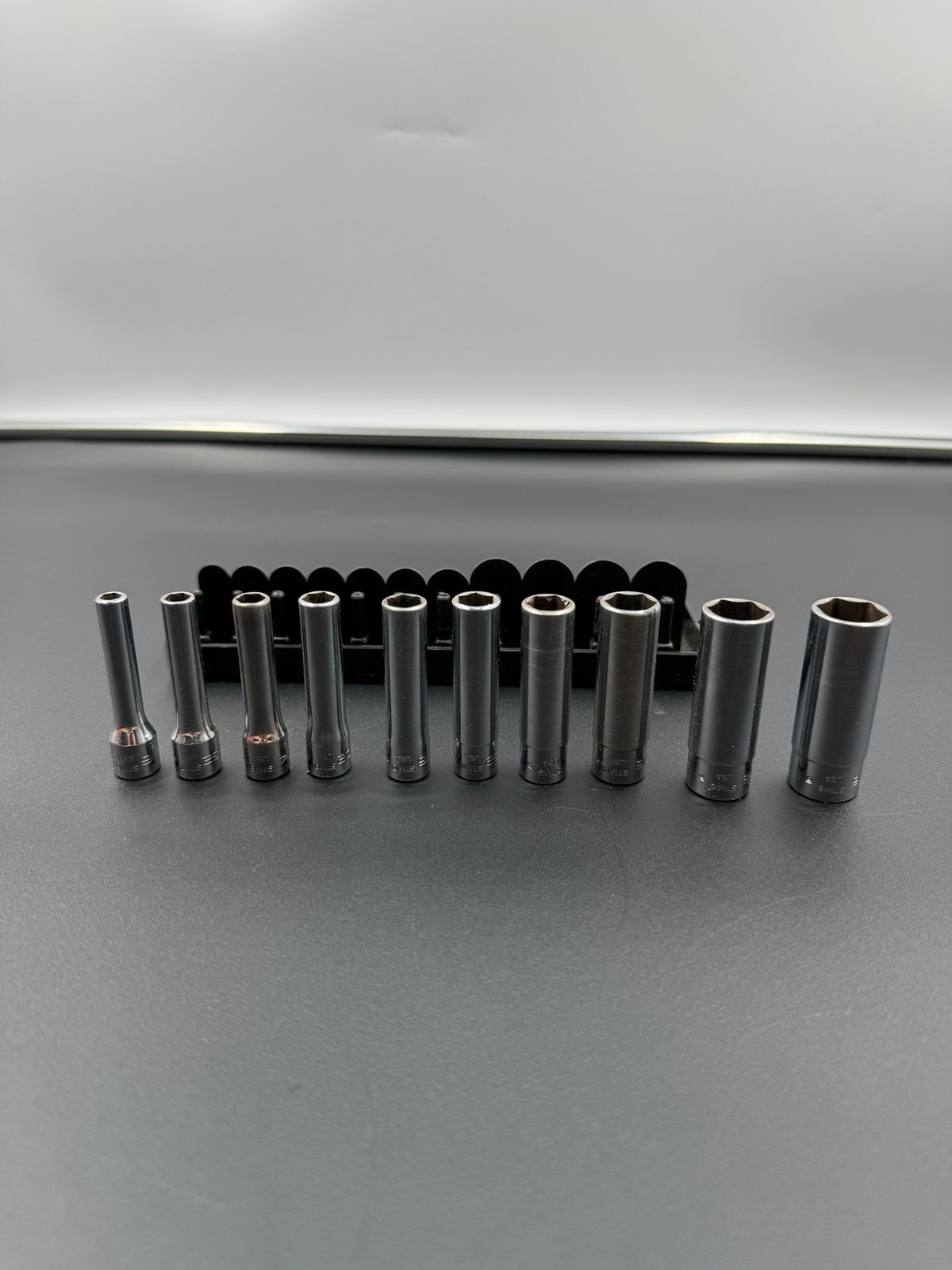 Snap On SAE Deep 1/4 Drive Socket Set (10pc.) 9/16 -3/16 STM18-STM6