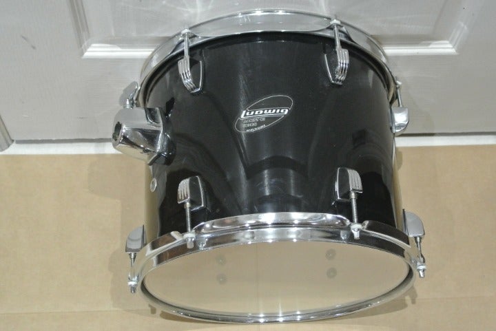 LUDWIG ACCENT CS COMBO 12 RACK TOM in JET BLACK for YOUR DRUM SET! LOT MS780