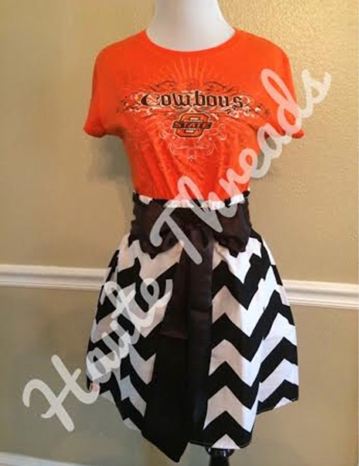 free shipping worldwide Gameday Cowboys State Oklahoma upcycled Medium - Dress Women free shipping worldwide Gameday Cowboys State Oklahoma upcycled Medium - Dress Women