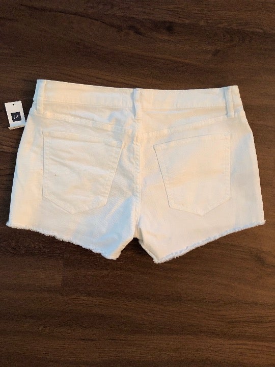 GAP White Frayed Jean Shorts Women's 27