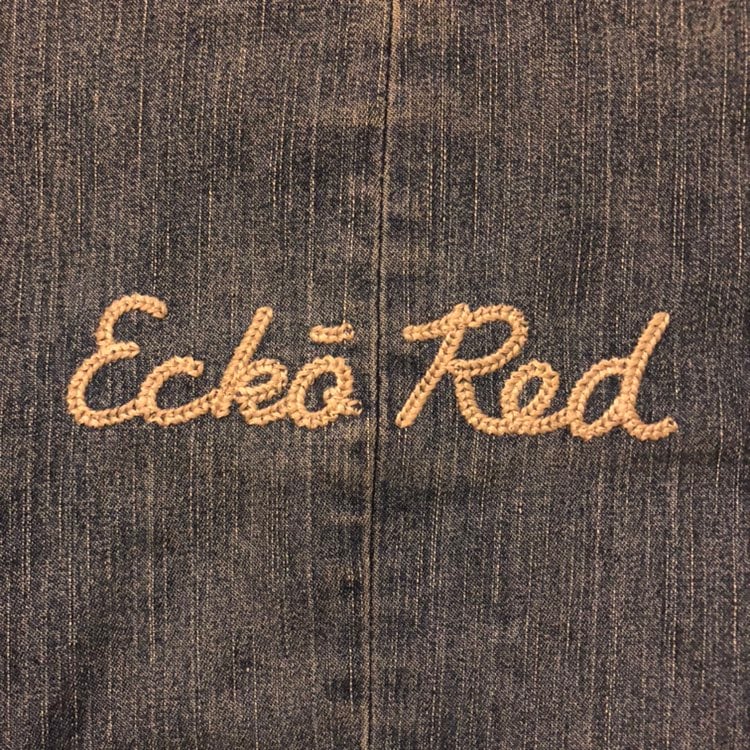 vintage Y2K,rave Ecko Red distressed crop denim jacket