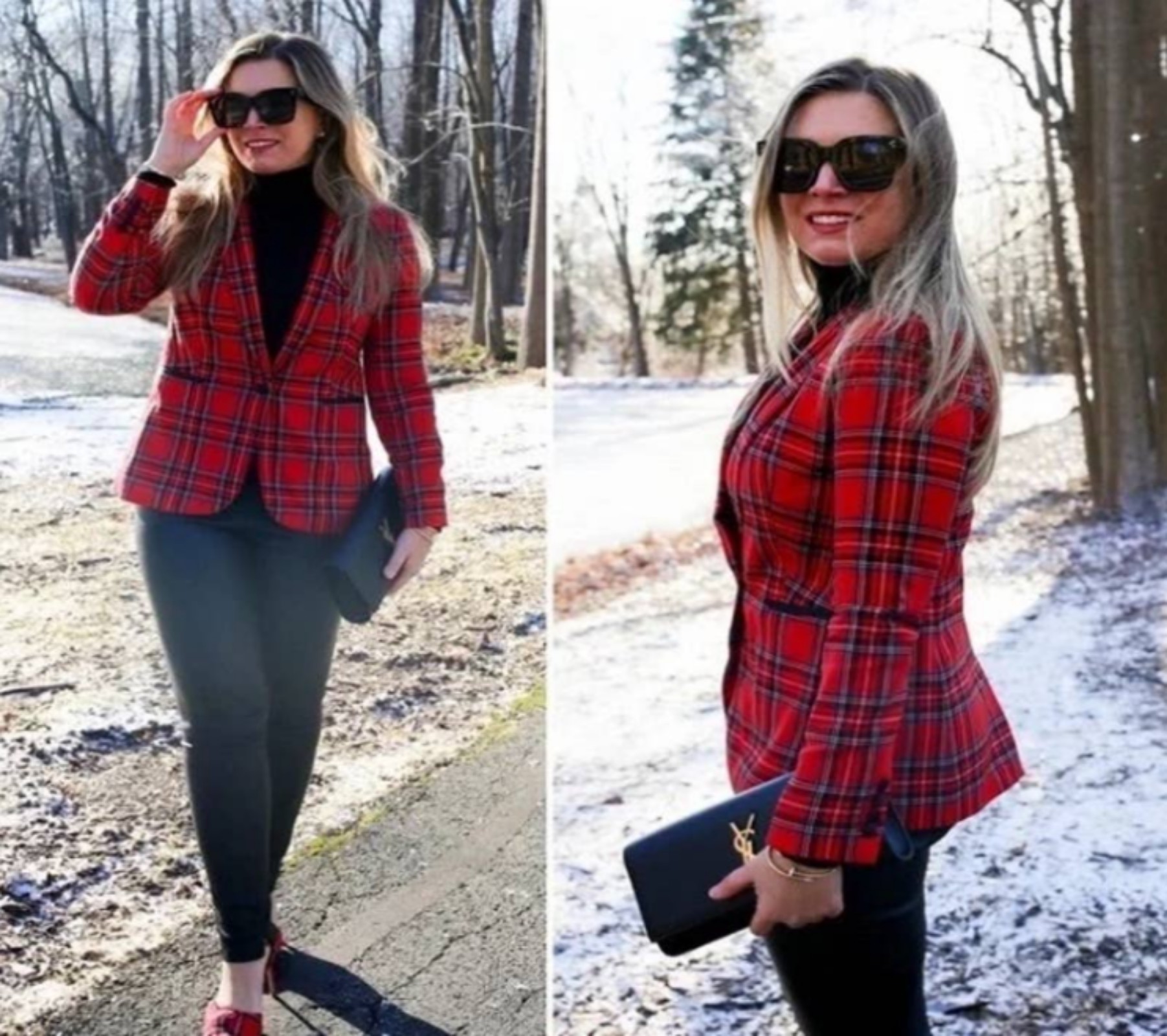 J. Crew Parke Plaid Blazer Jacket in Stewart Tartan Red Wool Holiday