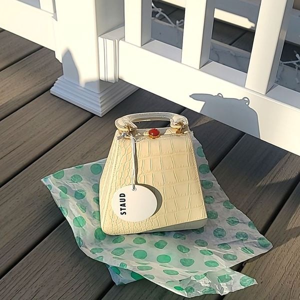NWT Staud one size Ivory Satchel