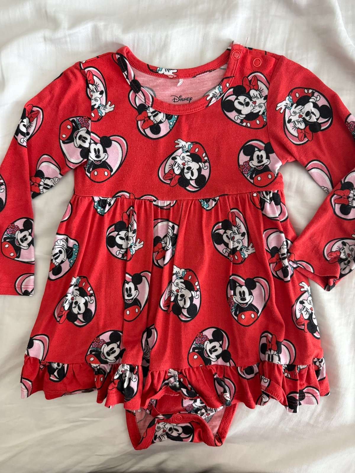 Posh Peanut Disney Mickey and Minnie Bodysuit Dress