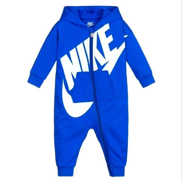 NIKE Infant Boys Blue Cotton Romper 6M NWT