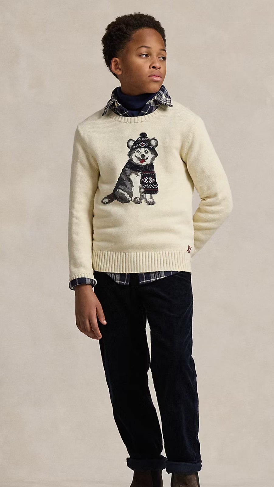 NWT!! Polo Ralph Lauren Dog-Intarsia Crewneck Sweater Size S (8)