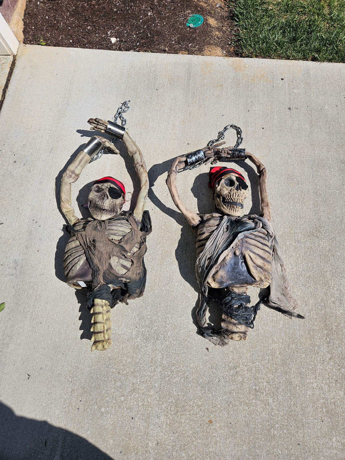 Halloween hanging latex pirates. RARE HTF