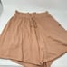 NWT Luna Cozy cotton silk loose short otium tan pink size L