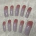 Pink n White Curved Press On Acrylics