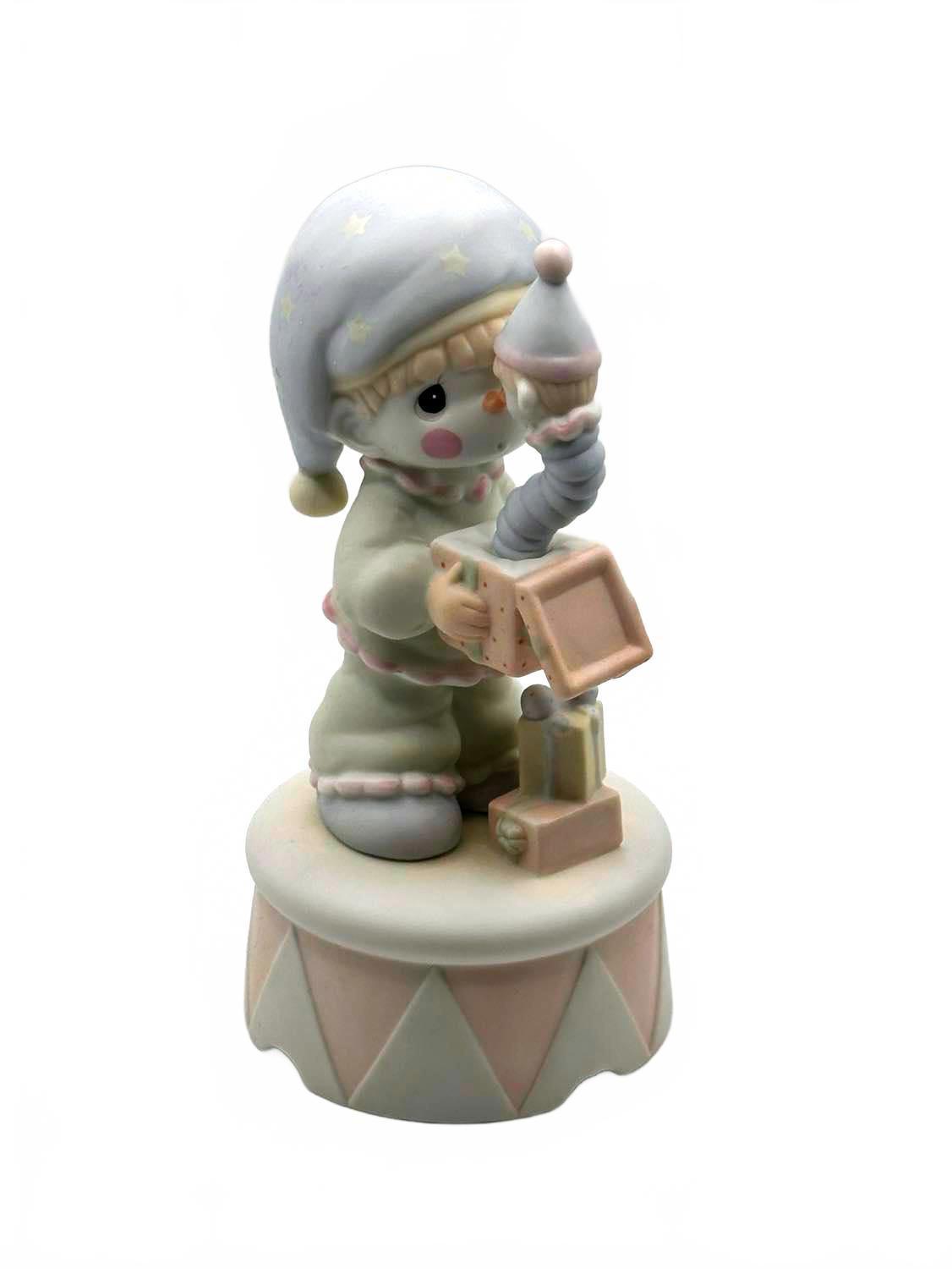 Precious Moments Music box God Sent You Just in Time wish you merry Christmas