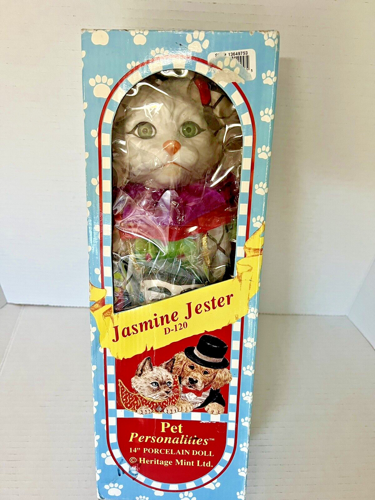 Heritage Mint Pet Personalities Porcelain Doll 14 Jasmine Jester D-120 with Box