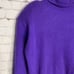 VTG 80's Carson Pirie Scott Women's Purple Lamswool/Angora Turtleneck Sweater L