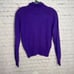 VTG 80's Carson Pirie Scott Women's Purple Lamswool/Angora Turtleneck Sweater L