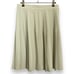 Vintage Pleated Skirt Pale Green Coquette Zip-Up Women Office School Preppy