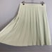 Vintage Pleated Skirt Pale Green Coquette Zip-Up Women Office School Preppy