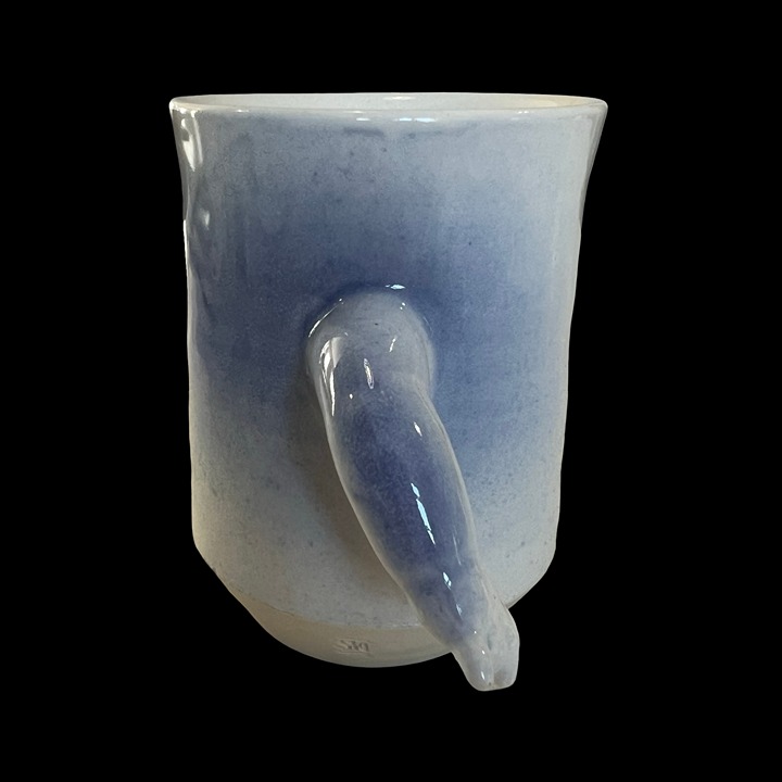 Unique Mug Featuring Baby Arm Handle and Belly Button Detail Artist Signed