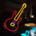 Fun Bright Red / Yellow Electric Guitar LED Night Light Music Concert Wall Decor