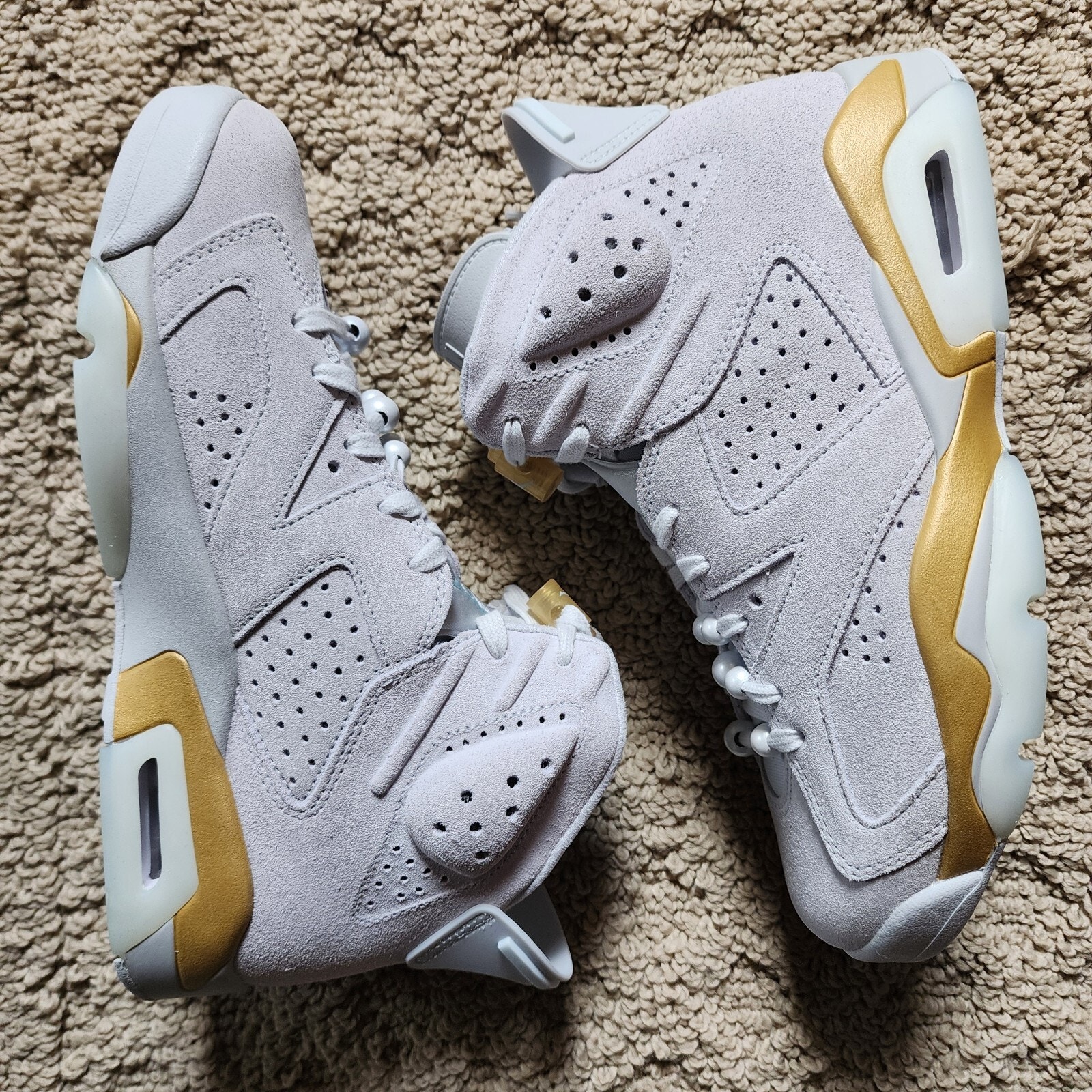 Wmns Air Jordan 6 Retro Craft Pearl Brand New Sz 12
