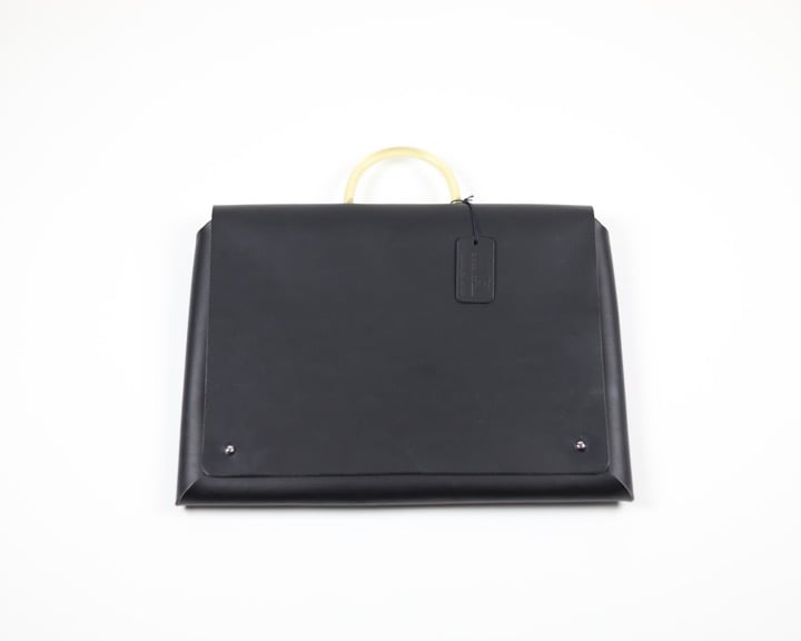 Gioconda Leather Briefcase - Black