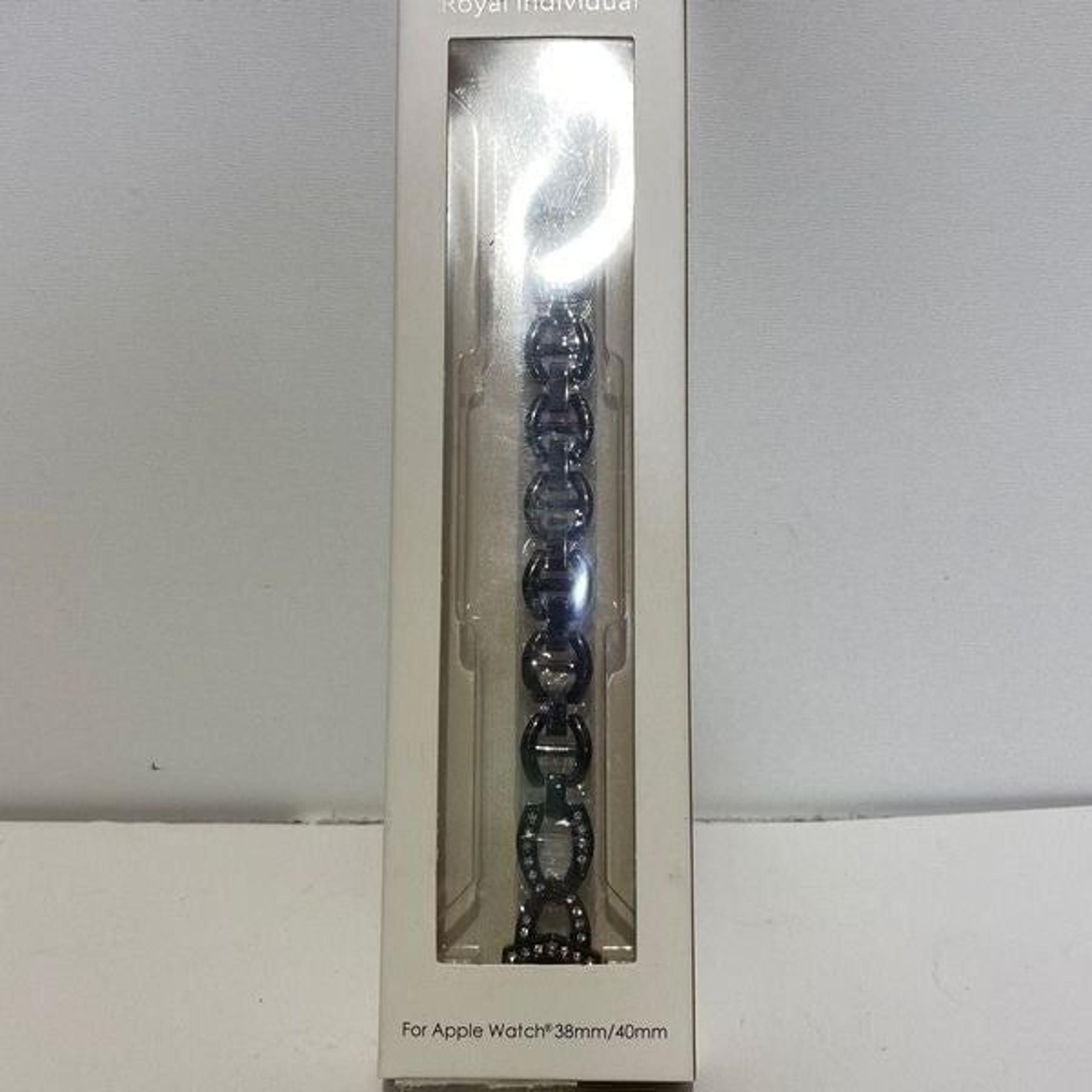 Royal Individual Women's Metallic Bling Silver Chain-link Apple Watch Band New