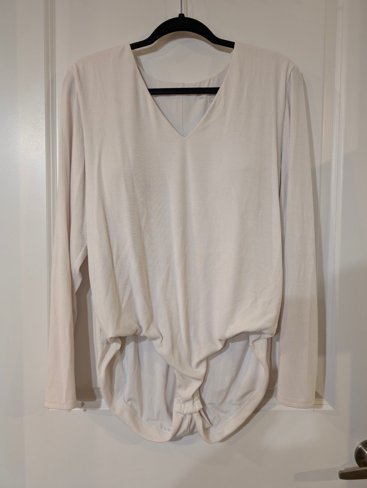 SOMA White Bodysuit with bra padding Size 2X