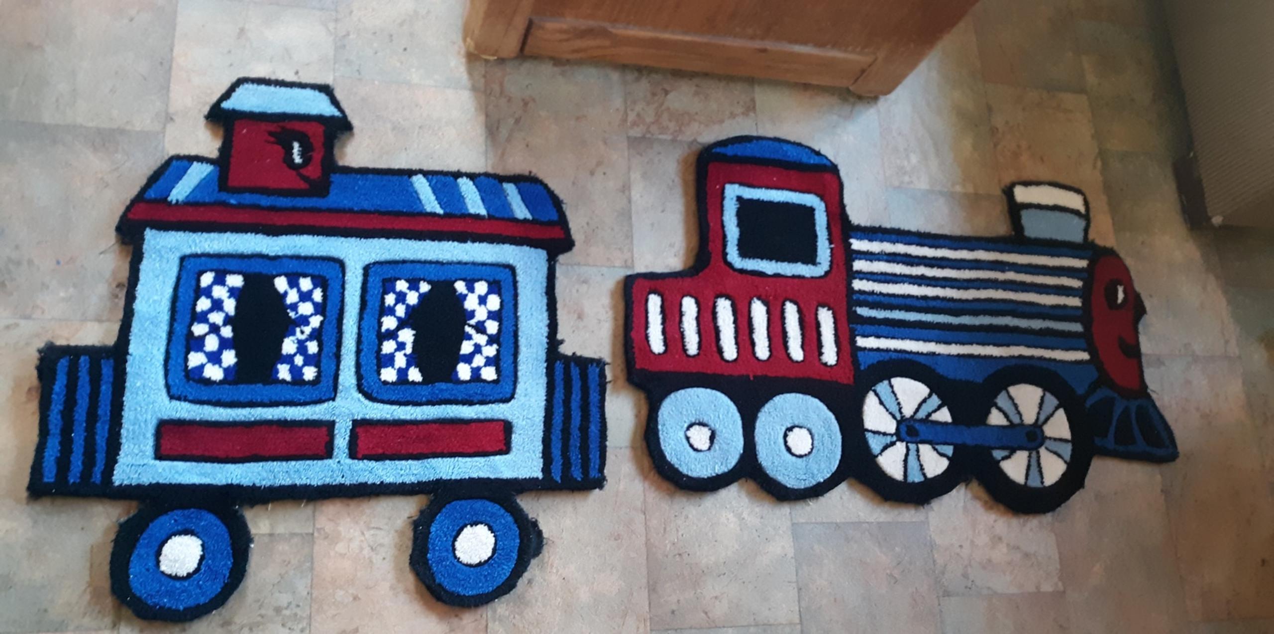 Kids room decor train rug
