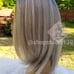 celebrity bob salt pepper grey lace wig