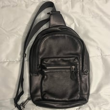 Coach black Leather side ￼bag