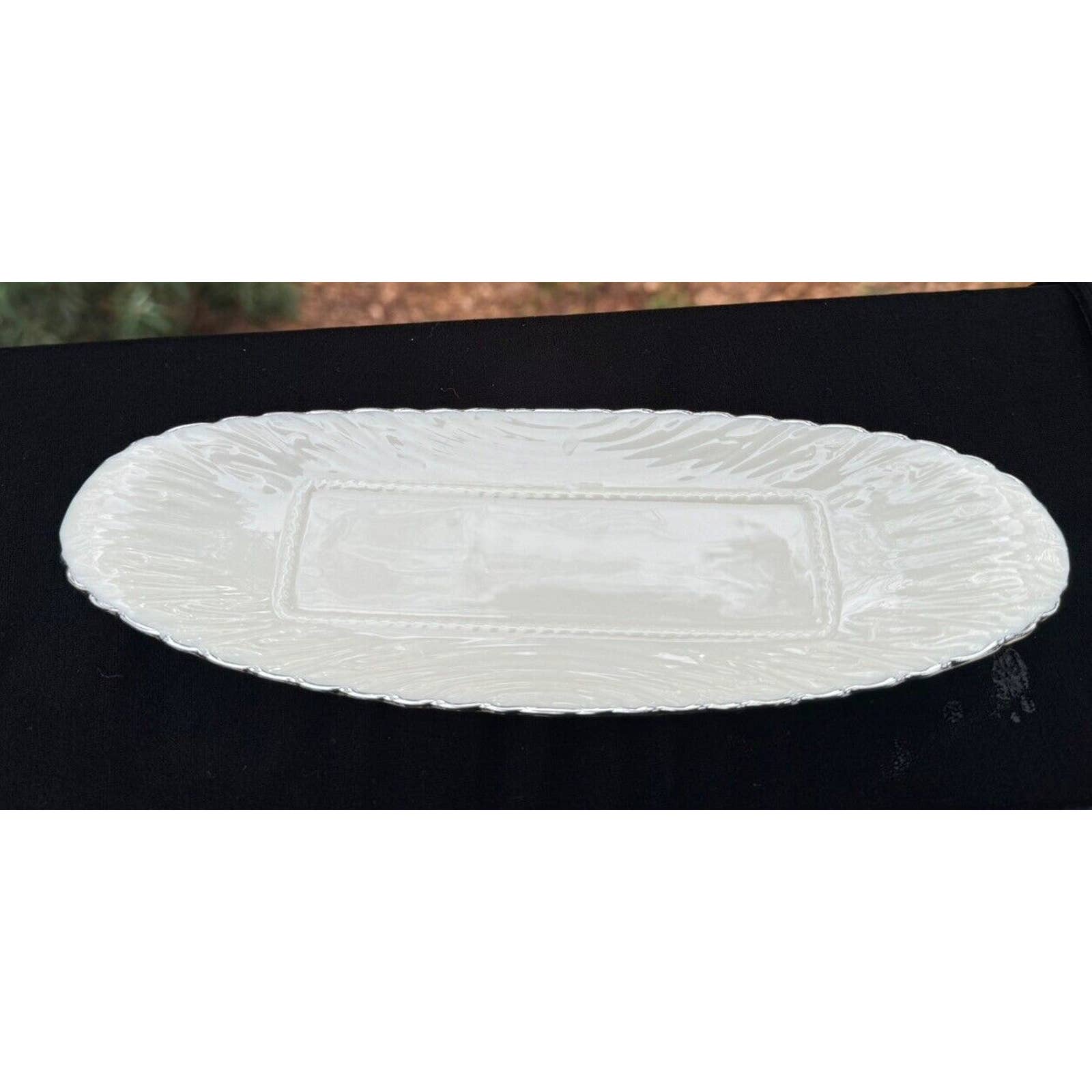Lenox Montclair Solitaire 9 Relish Dish Platinum Trim Perfect 1st Quality -S1