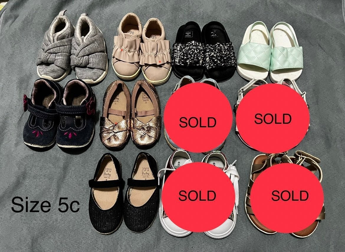 7 pairs Toddler Girl Bundle/Lot Shoes
